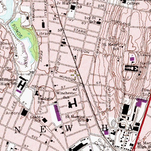 Topographic Map of Science Park Building 120, CT