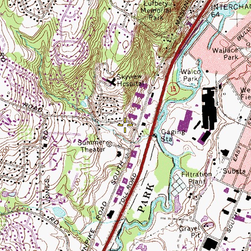 Topographic Map of Spice Hill, CT