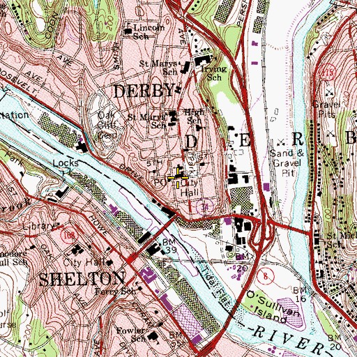 Topographic Map of Sterling Opera House, CT