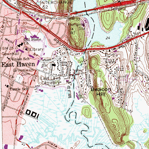 Topographic Map of Trolley Museum, CT