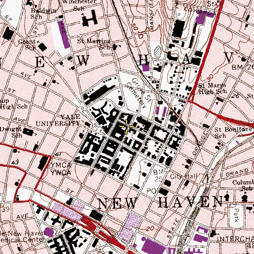 Topographic Map of Berkeley College - North, CT