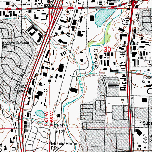 Topographic Map of Douglas Creek, CO