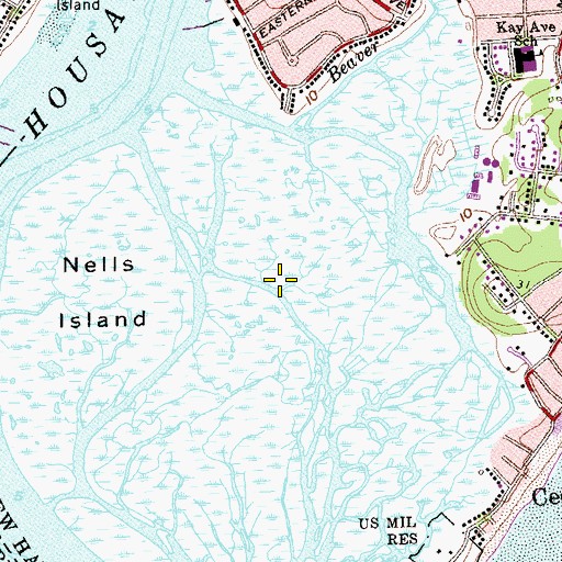 Topographic Map of Charles E Wheeler Wildlife Area, CT