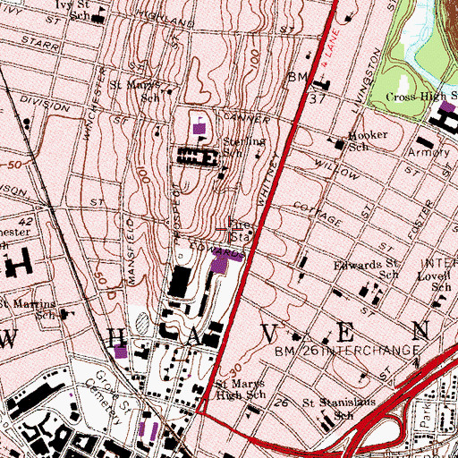 Topographic Map of Connecticut State Medical Society, CT