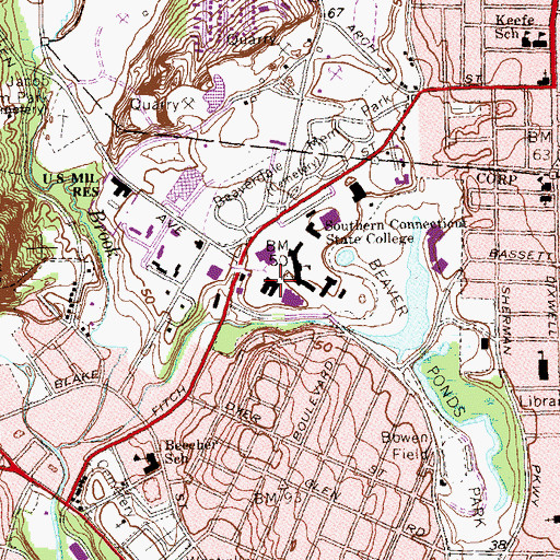Topographic Map of Earl Building, CT