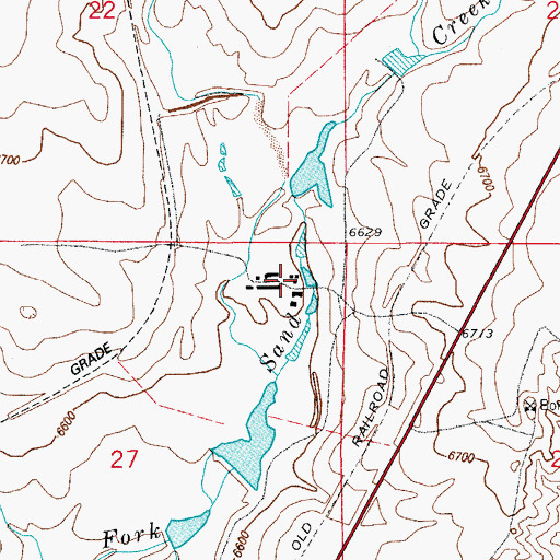 Topographic Map of Banning Lewis Ranch, CO