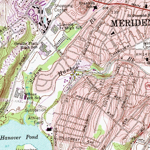 Topographic Map of Family Christian Worship Center, CT