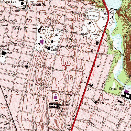 Topographic Map of Foote School Field, CT