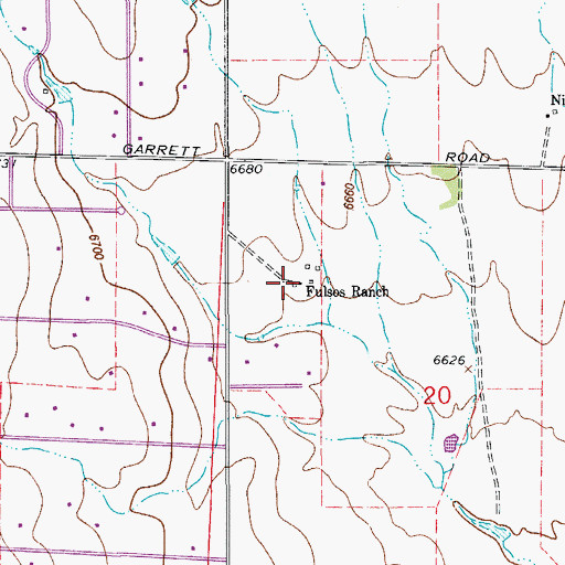 Topographic Map of Fulsos Ranch, CO