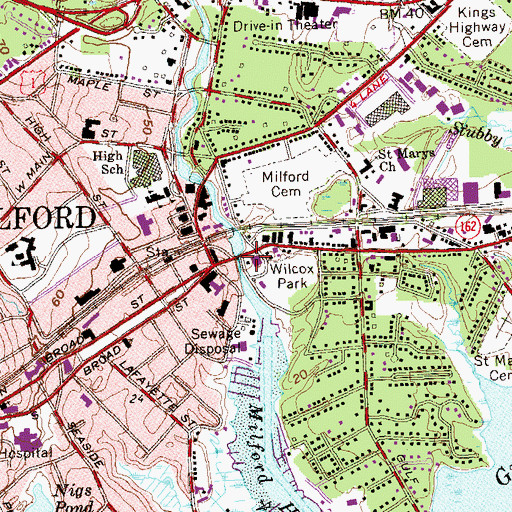 Topographic Map of Fowler Memorial, CT