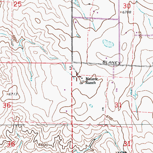 Topographic Map of Maurer Ranch, CO