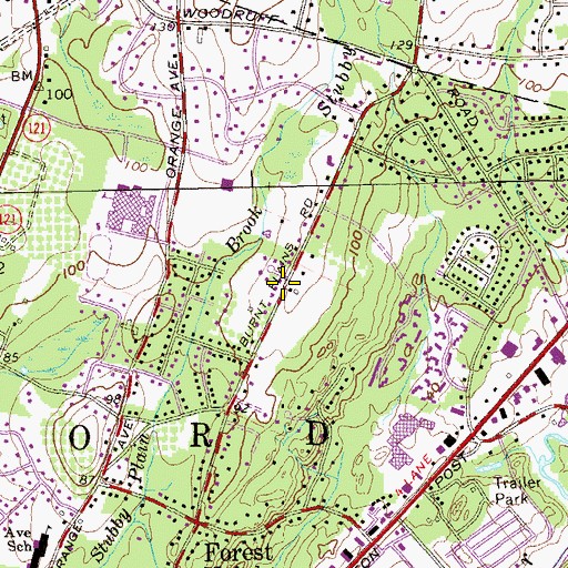 Topographic Map of Grace Baptist Church, CT