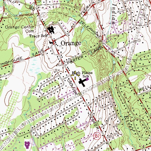 Topographic Map of High Plains Community Center, CT