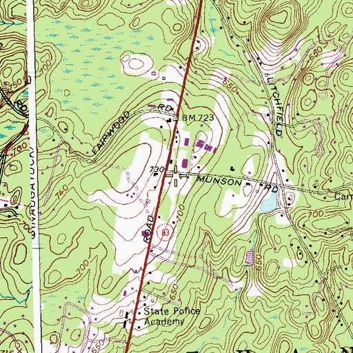Topographic Map of Hope Memorial Field, CT