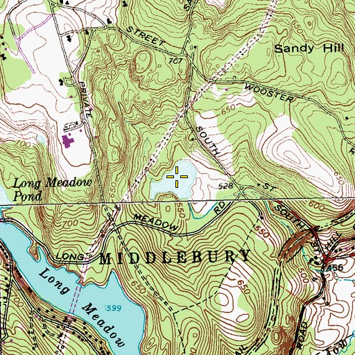 Topographic Map of Larkin Pond, CT