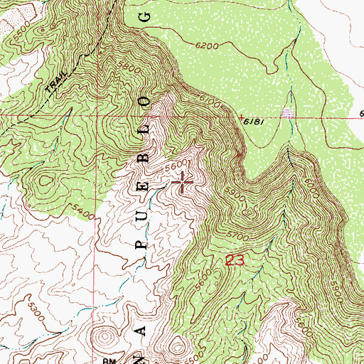 Topographic Map of Santa Ana Pueblo, NM