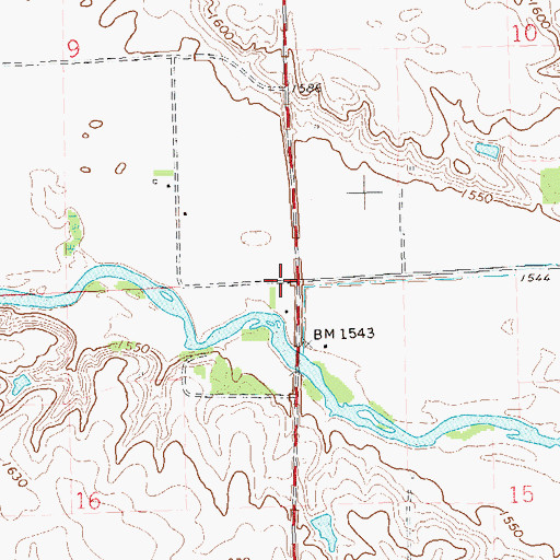 Topographic Map of Flandreau Reservation, SD