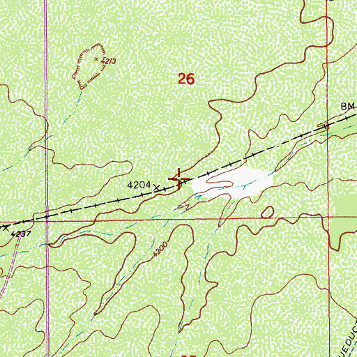 Topographic Map of Murray Springs Clovis Site, AZ