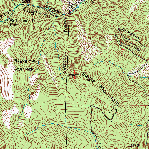 Topographic Map of Eagle Mountain, CO