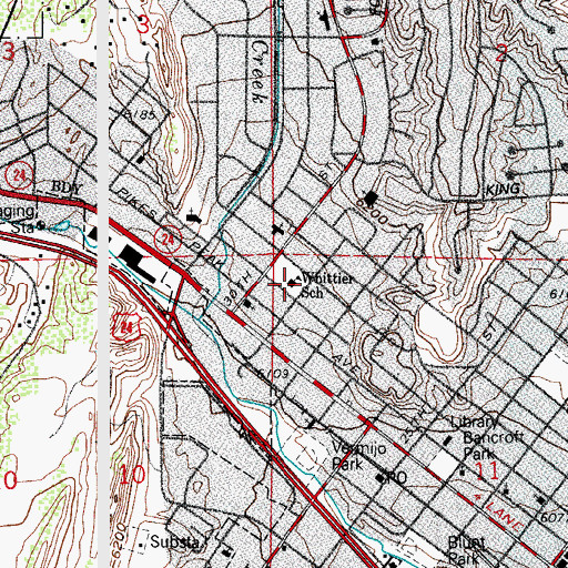 Topographic Map of Whittier School, CO