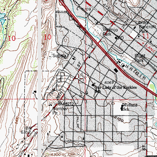 Topographic Map of Bott Park, CO