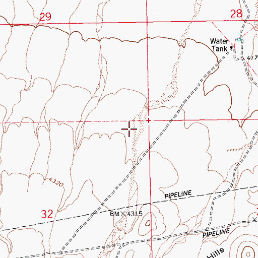 Topographic Map of Bowie Division, AZ