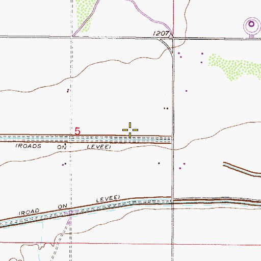 Topographic Map of Gila River Division, AZ