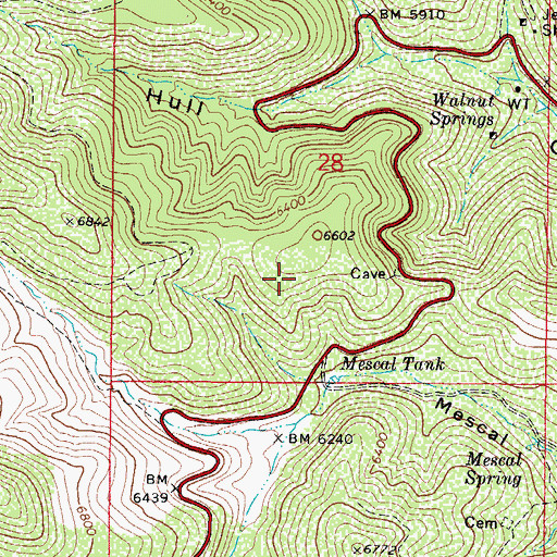 Topographic Map of Mingus Mountain Division, AZ