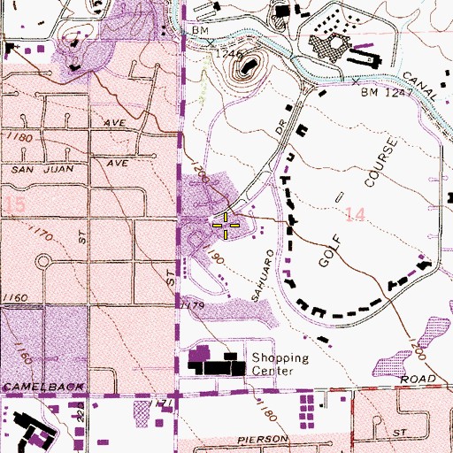 Topographic Map of Phoenix Division, AZ