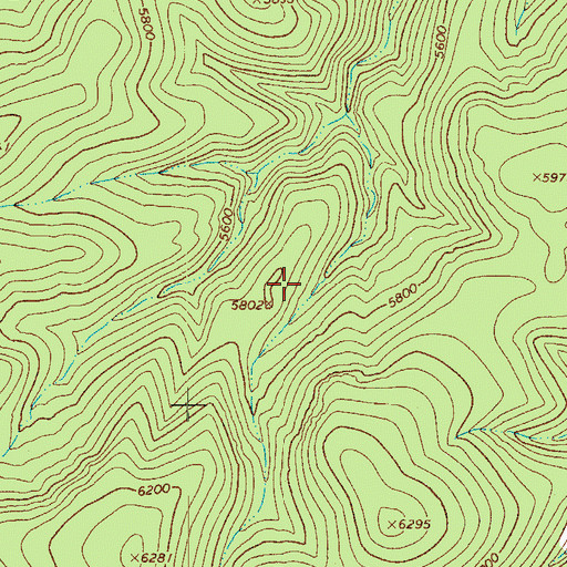 Topographic Map of Reservation Division (historical), AZ
