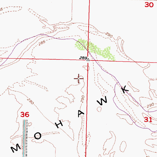 Topographic Map of Wellton Division, AZ
