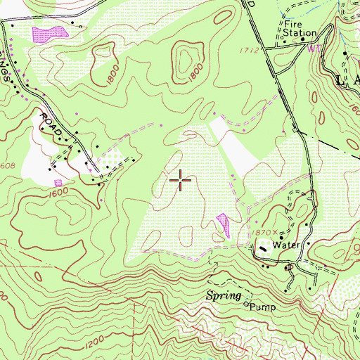 Topographic Map of Angwin Division, CA