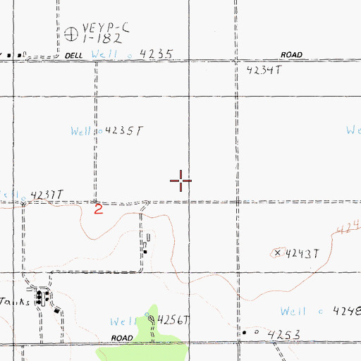 Topographic Map of Butte Valley Division, CA