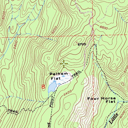 Topographic Map of Colfax-Monumental Ridge Division, CA