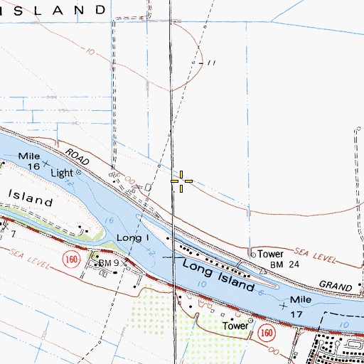 Topographic Map of Isleton Division, CA
