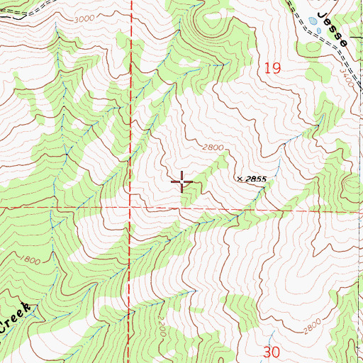 Topographic Map of Fortuna Division, CA