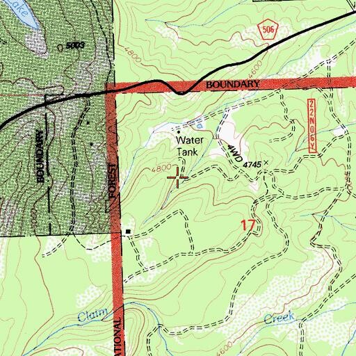 Topographic Map of Graeagle Division, CA