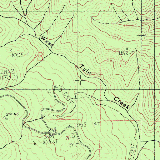 Topographic Map of Hayfork Division, CA