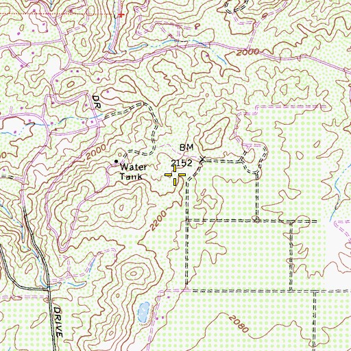 Topographic Map of Lake Mathews Division, CA