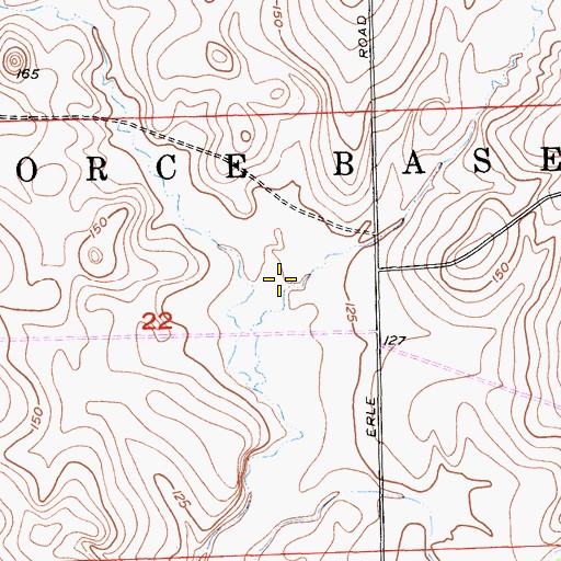 Topographic Map of East Yuba-Beale AFB Division, CA