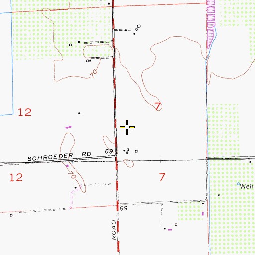 Topographic Map of Live Oak Division, CA
