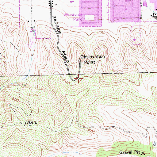 Topographic Map of Lompoc Division, CA