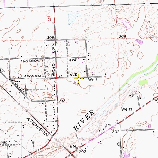 Topographic Map of Madera Division, CA