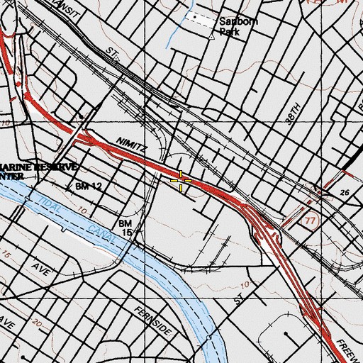 Topographic Map of Oakland Division, CA