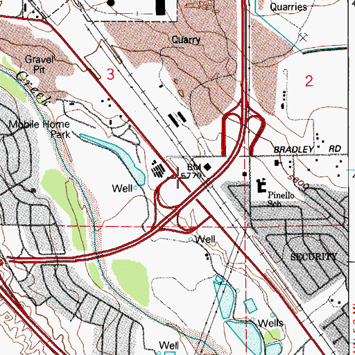 Topographic Map of Skinners, CO