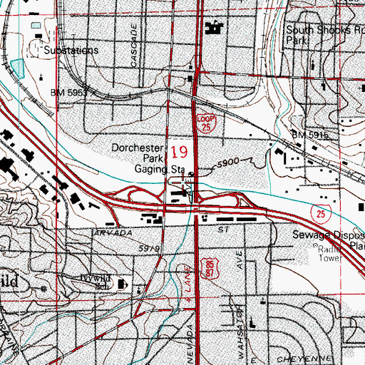 Topographic Map of Cheyenne Creek, CO