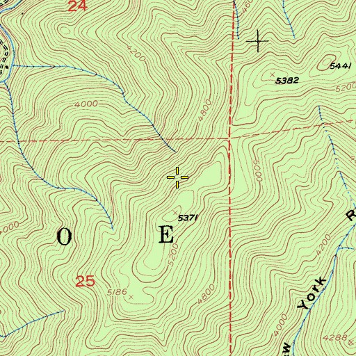 Topographic Map of West Sierra Division, CA