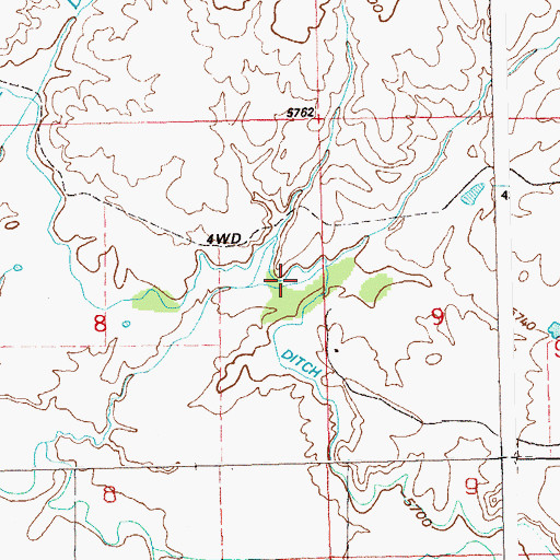 Topographic Map of West San Miguel Division, CO