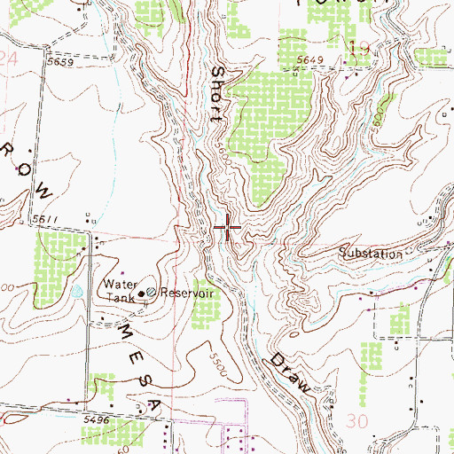 Topographic Map of Hotchkiss Division, CO