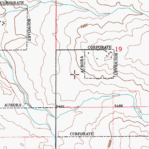 Topographic Map of North Aurora Division, CO